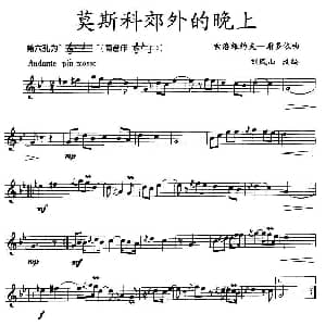 莫斯科郊外的晚上 竖笛