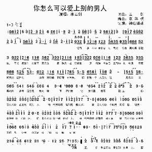 你怎么可以爱上别的男人_歌谱投稿_词曲:云剑 衣华栋