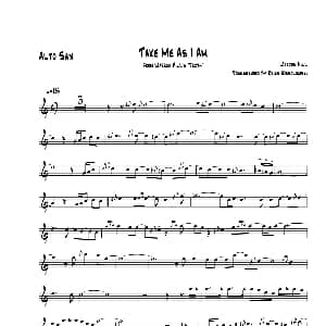 萨克斯谱 | Take Me AsI Am 中音萨克斯