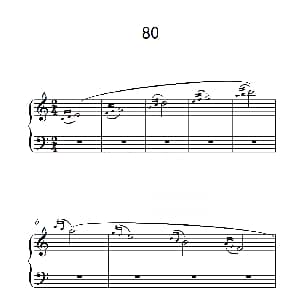 使大指灵活转动的单手练习 80 钢琴谱