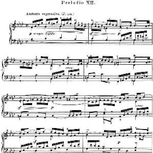 巴赫 平均律钢琴曲集 第一卷 之前奏曲 钢琴谱 巴赫