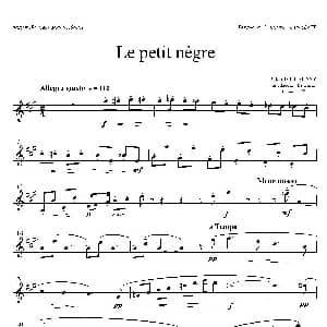 萨克斯谱 | 小黑人 四重奏上低音萨克斯分谱 德彪西