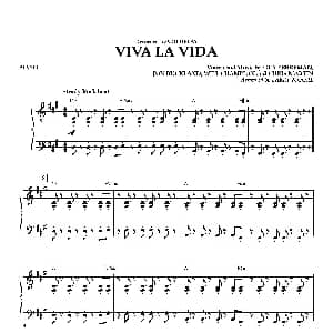 VIVA LA VIDA 钢琴谱