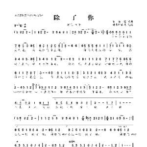 ​除了你_歌曲简谱_词曲:乔译萱 乔译萱
