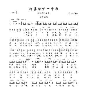 阿婆留下一首歌_歌曲简谱_词曲:张木林 张木林