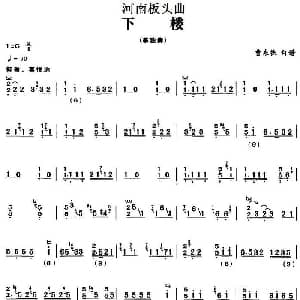 古筝谱 | 河南板头曲 下楼 曹东扶订谱