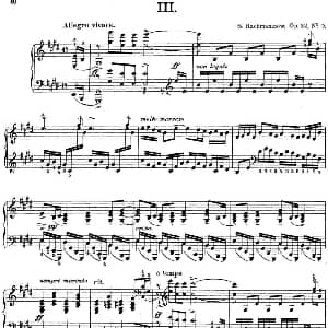 拉赫玛尼诺夫 钢琴前奏曲14 E大调 Op.32 No.3 钢琴谱 拉赫玛尼诺夫