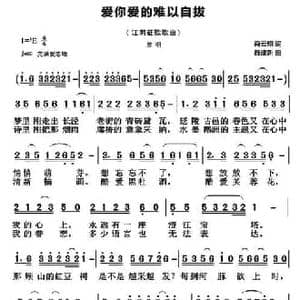 爱你爱的难以自拔_民歌简谱_词曲:肖云翔 聂建新