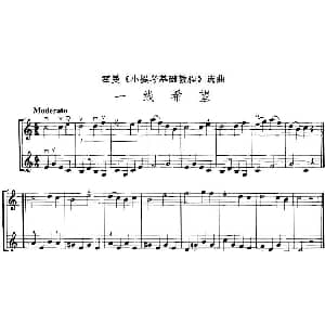 小提琴谱 | 霍曼 小提琴基础教程 选曲 一线希望 二重奏