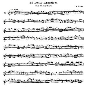 萨克斯谱 | 25 Daily Exercises 之6 H klose