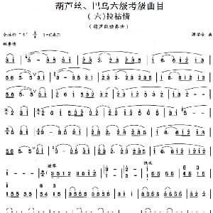 巴乌六级考级曲目 拉祜情 谭学金