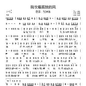 我吹着孤独的风_歌曲简谱_词曲:小啊 刘佳
