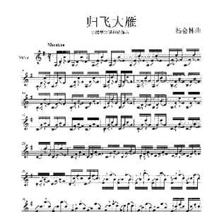 归飞大雁_歌曲简谱_词曲: 杨会林曲