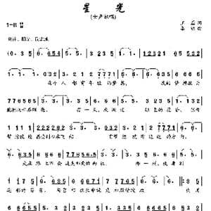 星光_歌曲简谱_词曲:王磊 栾凯