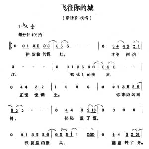 飞往你的城_通俗唱法乐谱