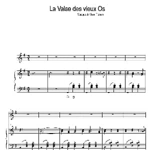 手风琴谱 | Yann Tiersen La Valse Des Vieux Os 钢琴伴奏谱