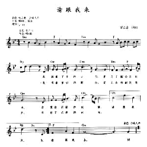 电子琴谱 | 请跟我来 带歌词提示版 梁弘志 梁弘志