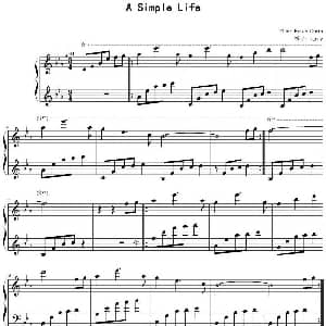 A Simple Life 钢琴谱 Brian Crain作曲 x_rey听记