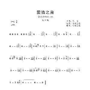 爱情之萧_歌谱投稿_词曲: 张浚鹏