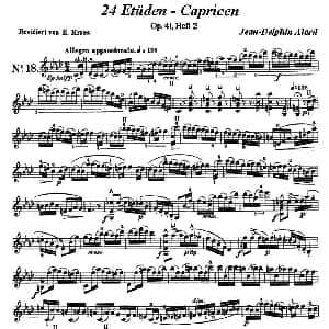 小提琴谱 | 让 德尔菲 阿拉尔 12首小提琴隨想练习曲之18