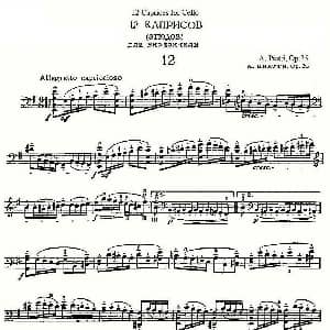 PIATTI 12 Caprices 之12 大提琴