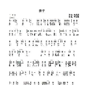 妻子_歌曲简谱_词曲:杨成道 李志明