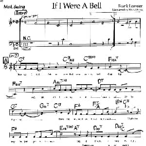 If I Were A Bell 钢琴谱