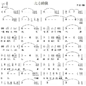 北方的狼_通俗唱法乐谱_词曲:齐秦 齐秦