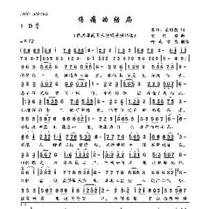 伤痛的结局_歌曲简谱_词曲:琴姐 党明毅 党明毅