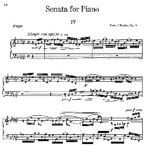 塞缪尔 巴伯 降e小调钢琴奏鸣曲 op.26 v.4 钢琴谱 塞缪尔 巴伯