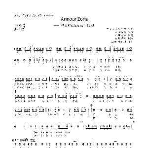日 Armour Zone_歌曲简谱_词曲:マイクスギヤマ 山田信夫