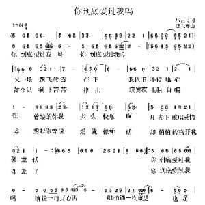 你到底爱过我吗_歌曲简谱_词曲:邢云飞 曹天寿