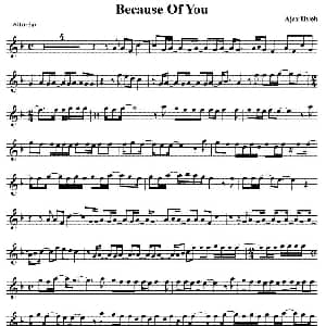 萨克斯谱 | because of you 因为你