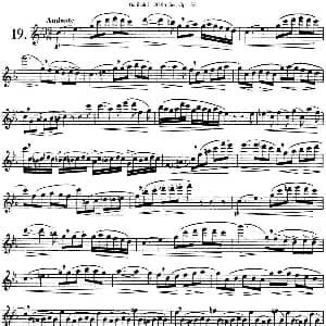 长笛曲谱 | 二十首练习曲作品132号之19 Garibold 加里波第