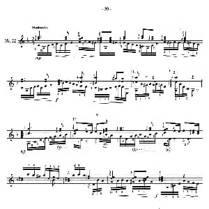 著名古典吉他练习曲 吉他谱