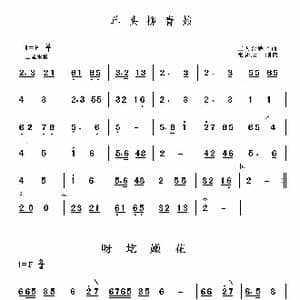 单头柳青娘 呀圪嫩花_歌曲简谱_词曲: 二人台牌子曲