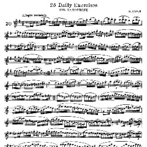 萨克斯谱 | 25 Daily Exercises 之20 H klose