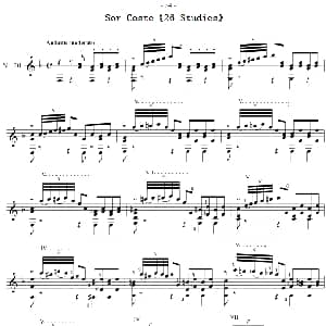 Sor Coste 26 Studies 吉他谱