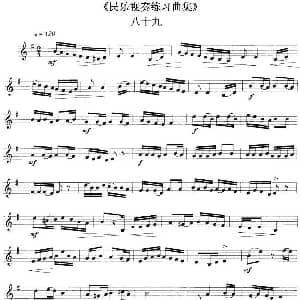 民乐视奏练习曲集 89—90