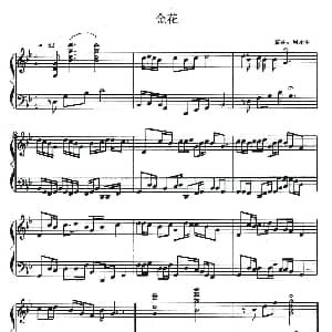 金花 钢琴谱 周乐生编曲