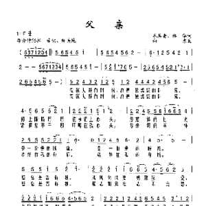 父亲_歌谱投稿_词曲:毛岸青 邵华 向东