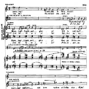 图兰朵公主 三幕五场歌剧_外国歌谱_词曲: 普契尼