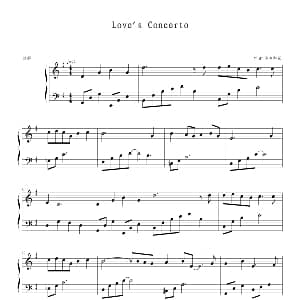 Lover's Concerto 钢琴谱 泠泠飘花