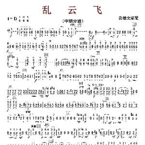 乱云飞_歌曲简谱_词曲:彭修文