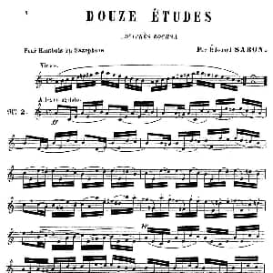 萨克斯谱 | E.Sabon 12首练习曲 2 E.Sabon