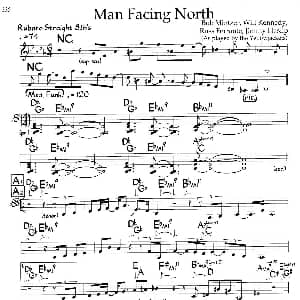 Man Facing North 钢琴谱