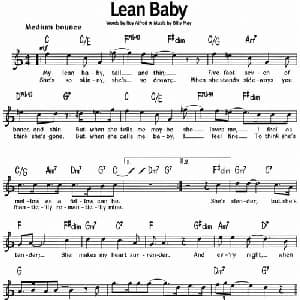 蓝调音乐:Lean Baby_外国歌谱
