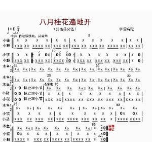 八月桂花遍地开_歌曲简谱_词曲: 李恒配器