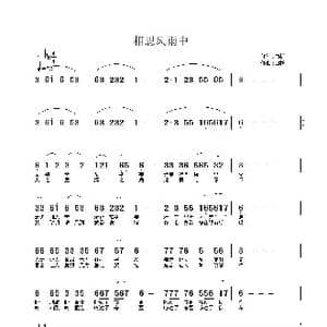 相思风雨中_歌曲简谱_词曲:白杨 白杨