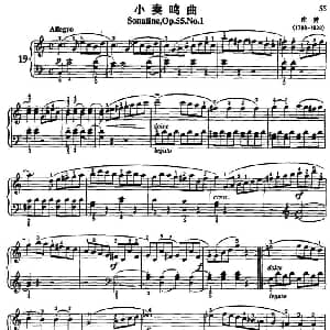 小奏鸣曲 钢琴谱 库劳